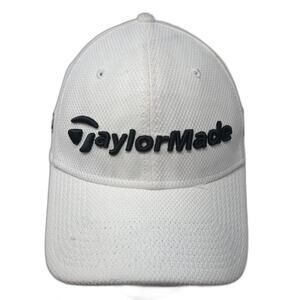 TaylorMade PSI Fitted Baseball Cap White XS Embroidered 6 Panel 39Thirty New Era